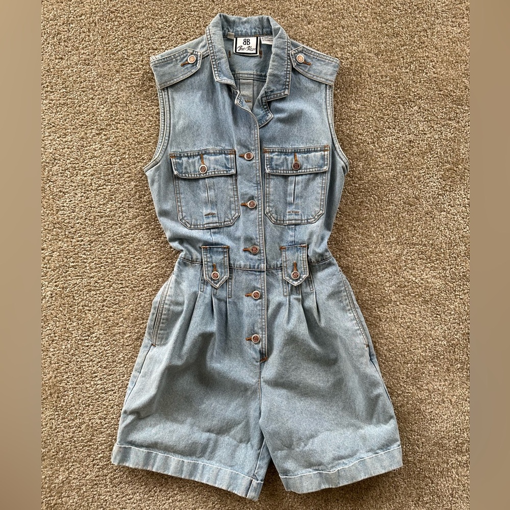 Bill Blass Vintage Denim Romper